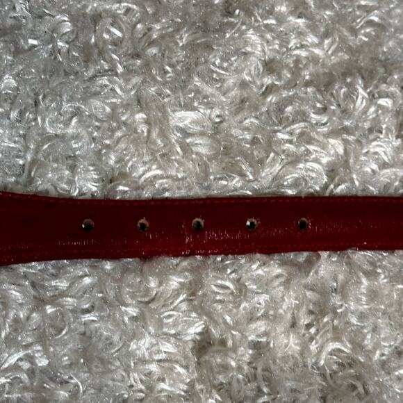 Justin Red Cowhide Western Leather Belt Sz 30 - Picture 10 of 13